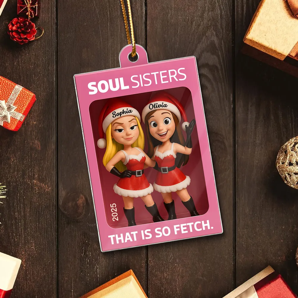 Soul Sisters Acrylic Ornament – Creative Friendship Keepsake, Heartfelt Gift for Best Friends with High-Definition Detail - Image 6