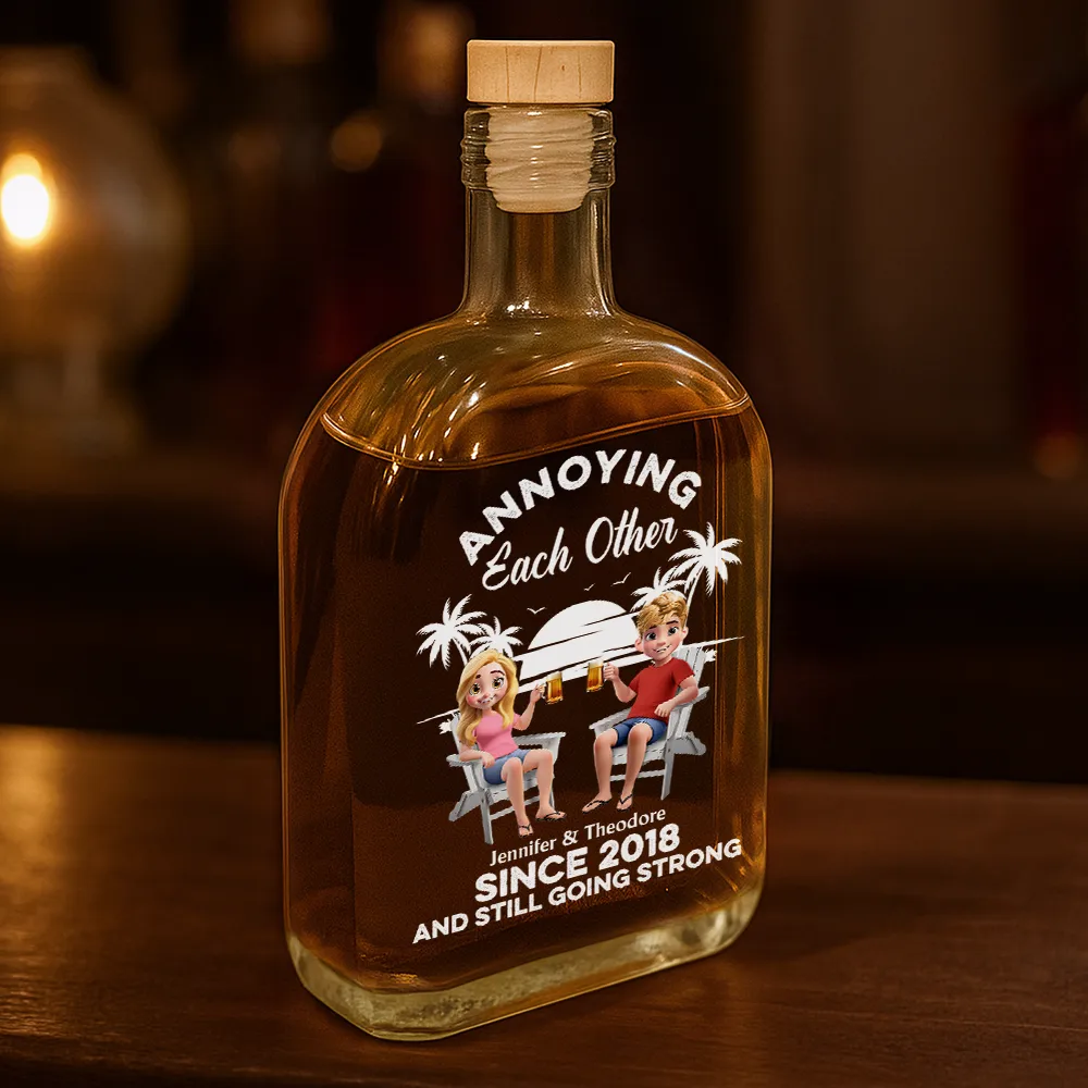 Funny Whiskey Bottle Kitchen Supplies Gift for Couples with Relaxed Sunset Theme, Perfect for Gifting - Image 3