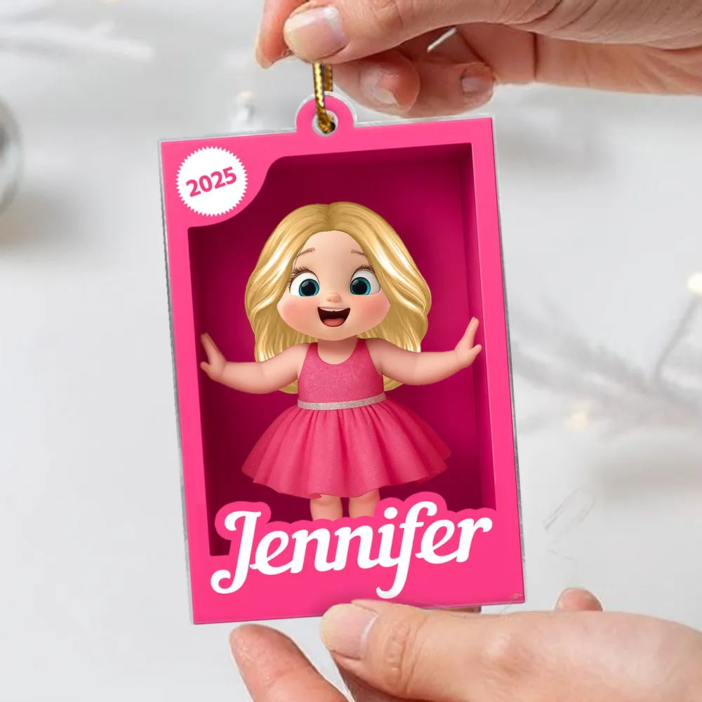 Custom Cartoon Girl Acrylic Ornament for Kids - Image 2
