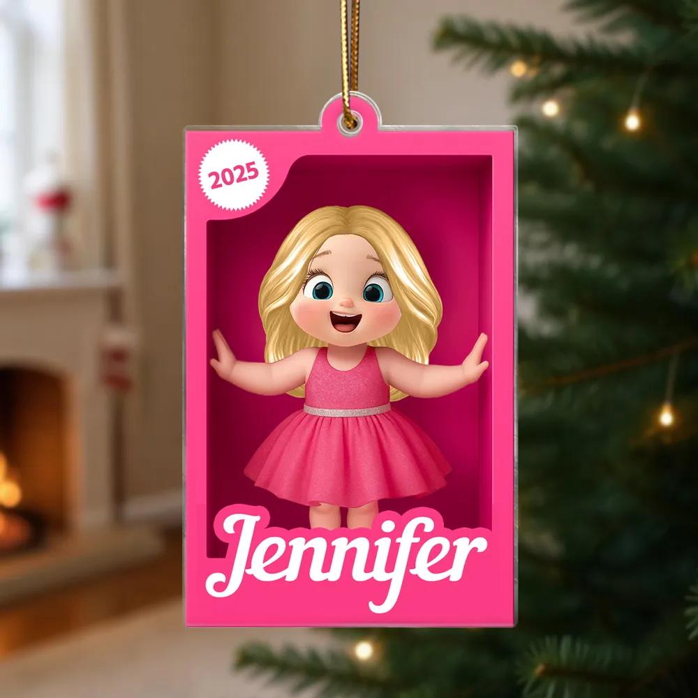 Custom Cartoon Girl Acrylic Ornament for Kids - Image 5