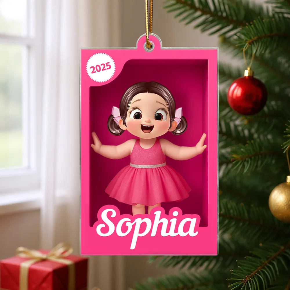 Custom Cartoon Girl Acrylic Ornament for Kids - Image 7
