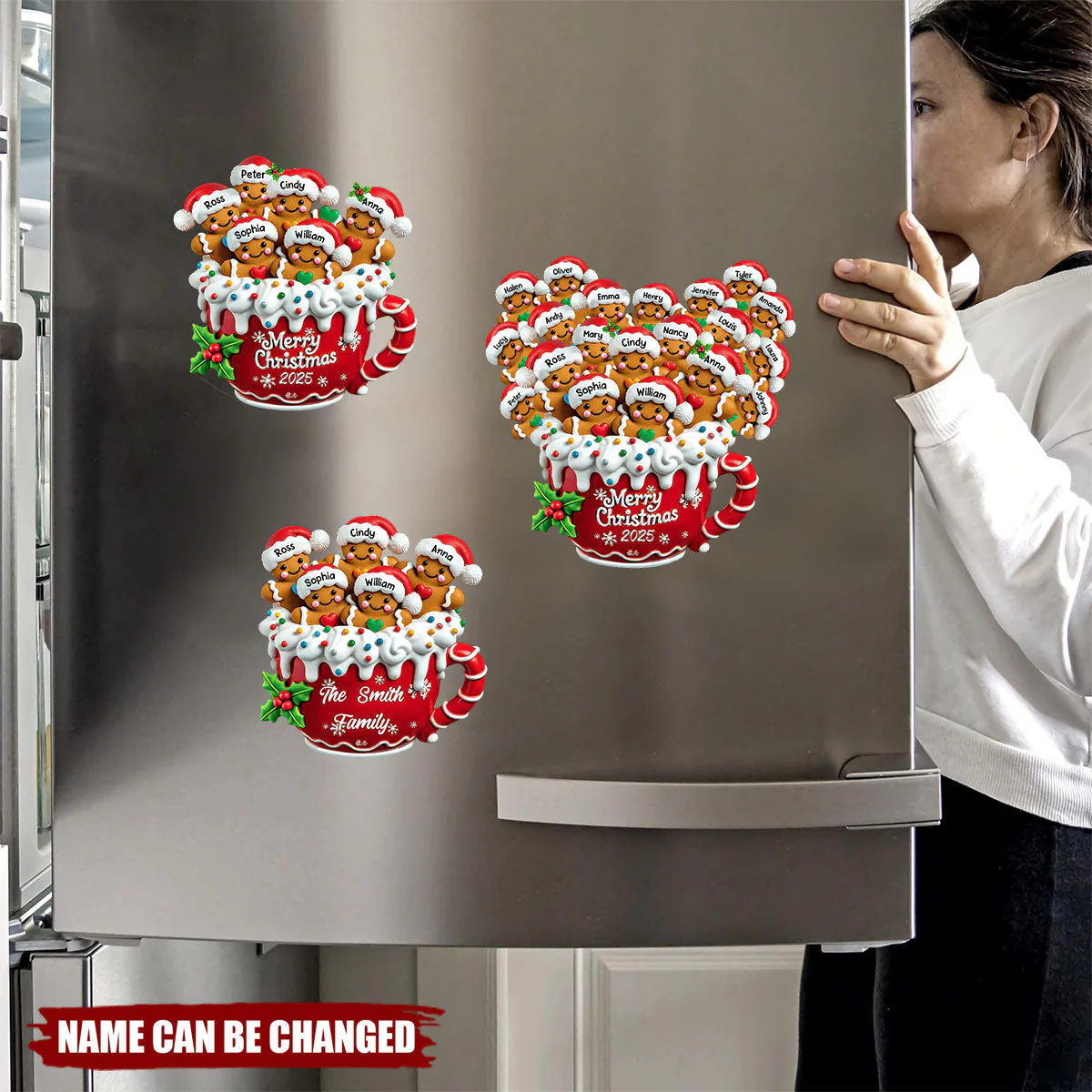 Christmas Mug Fridge Magnet with Gingerbread Design, Cozy Family Holiday Atmosphere, Perfect Gift for Loved Ones - Image 7