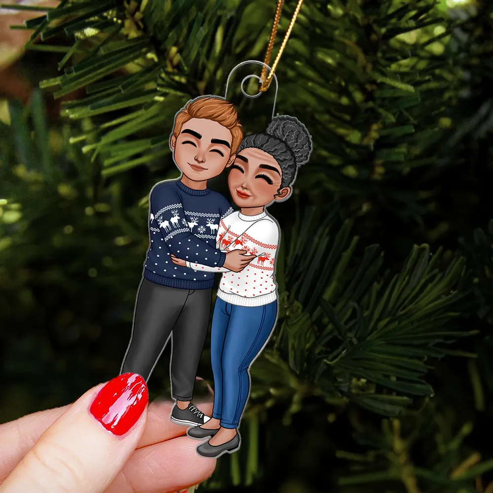 Heartwarming Grandma and Grandkid Acrylic Ornament, Personalized Design, Perfect Family Gift - Image 7
