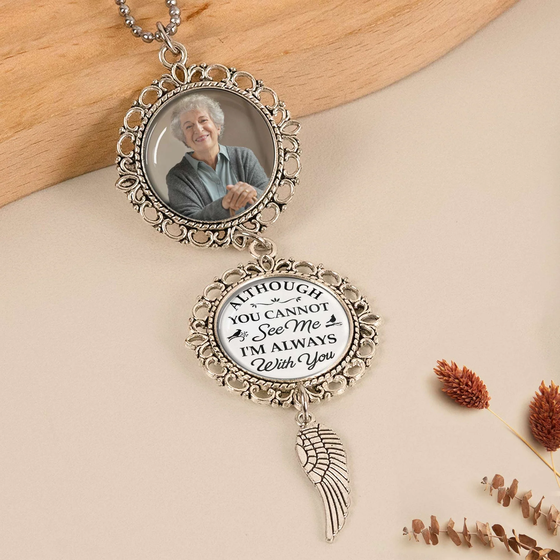 Metal Car Ornament with Pet Photo Frame – “I’m Always With You” Keepsake, Heartfelt Memorial Gift - Image 6
