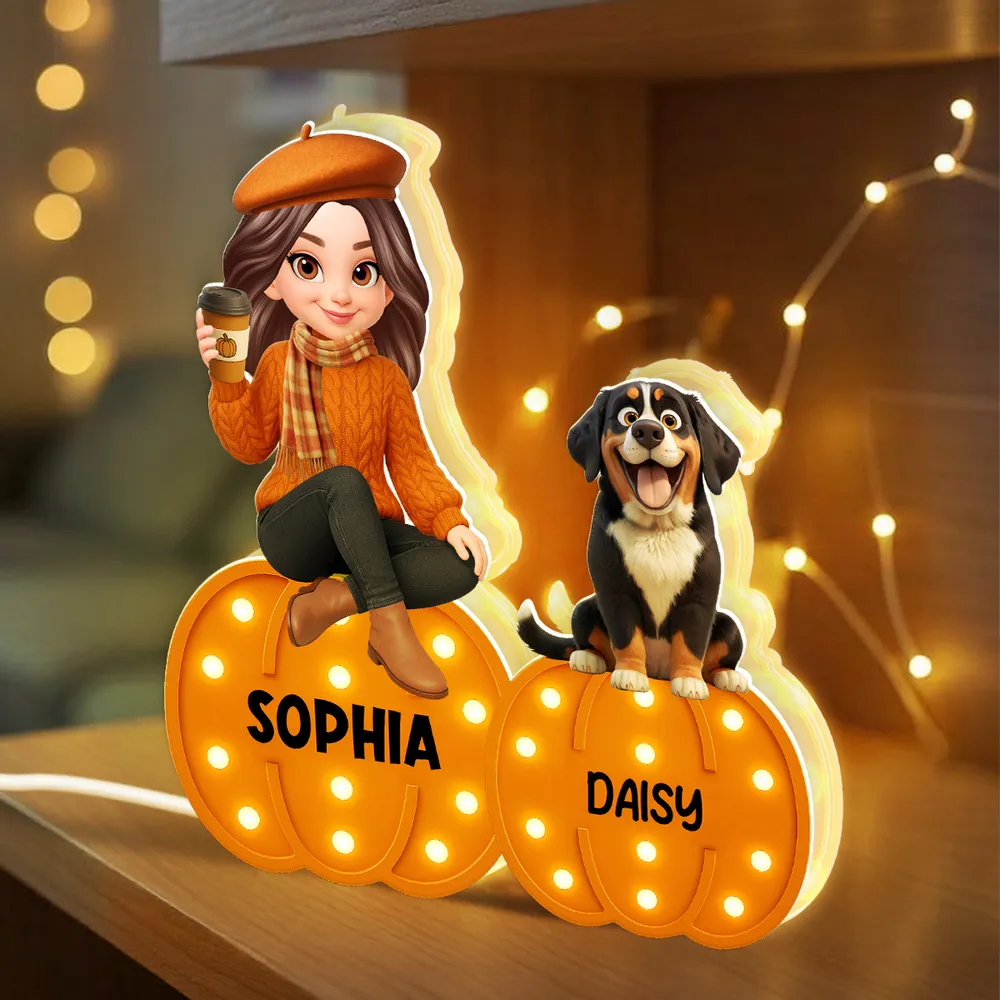Personalized Pumpkin Light Box - Perfect Fall Décor for You and Your Pet - Image 6