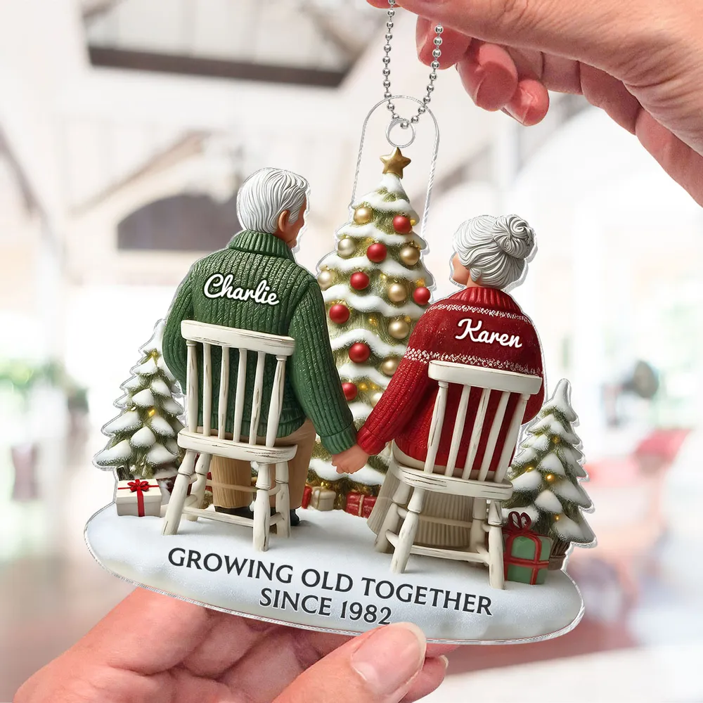 Christmas Acrylic Car Hanger for Couples β Heartwarming Holiday Keepsake, Perfect Gift for Parents or Grandparents - Image 8