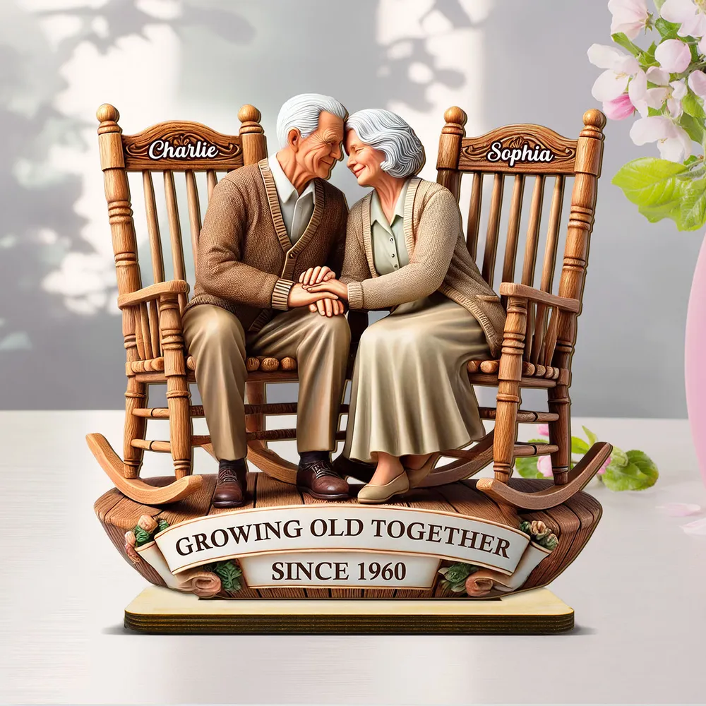 Growing Old Together Couple Acrylic Ornament – Personalized Anniversary Gift - Image 9