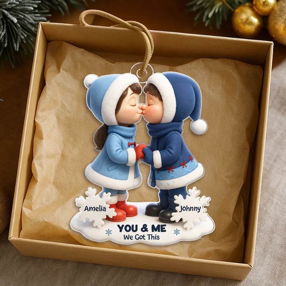 You & Me Acrylic Ornament – Cozy Christmas Tree Decor, Ideal Romantic Gift for Couples - Image 5
