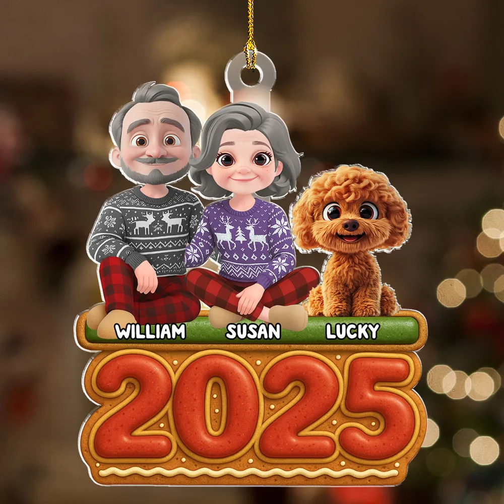 "2025 Family Christmas" Acrylic Ornament – Personalized Holiday Gift for Families - Image 2