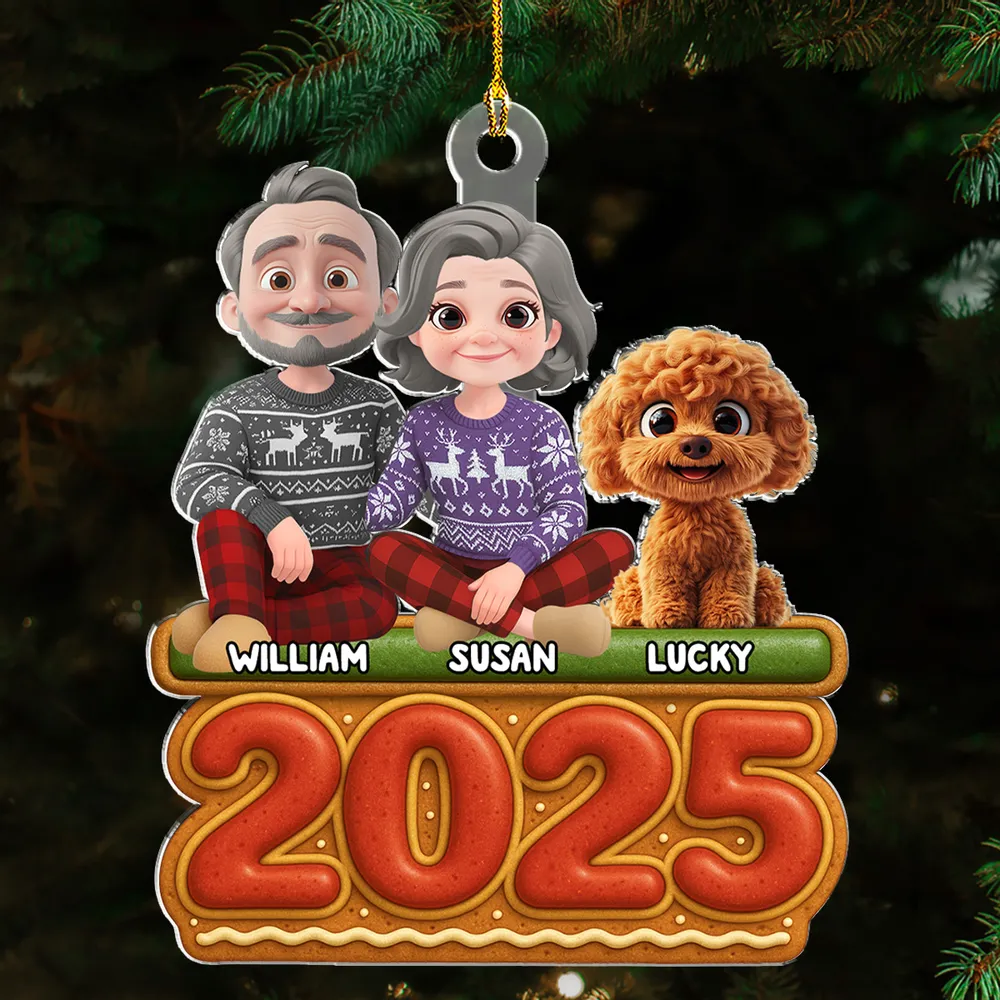 "2025 Family Christmas" Acrylic Ornament – Personalized Holiday Gift for Families - Image 4