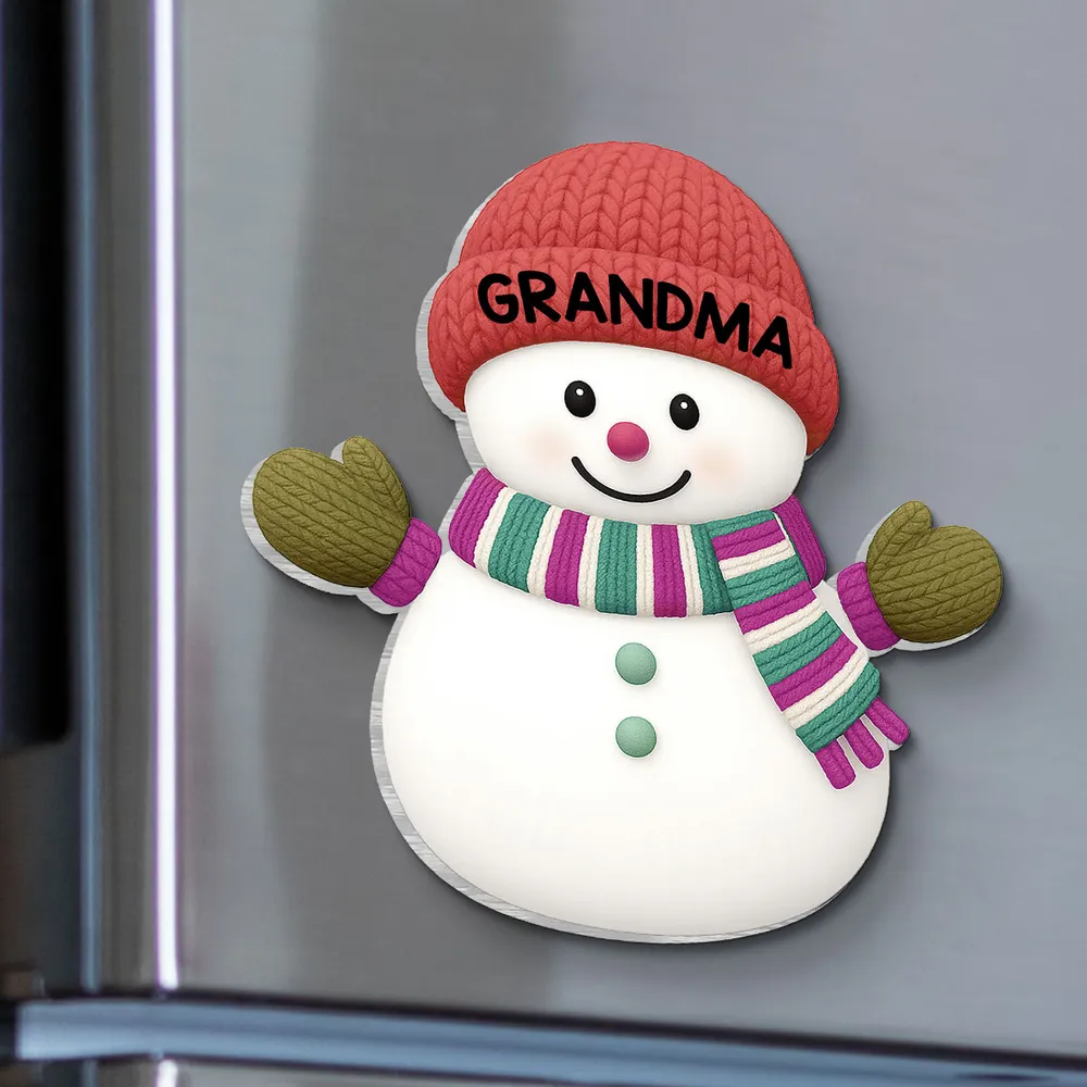 Acrylic Fridge Magnet Snowman Family Set | Festive Holiday Decoration, Perfect Gift for Grandparents and Family - Image 2