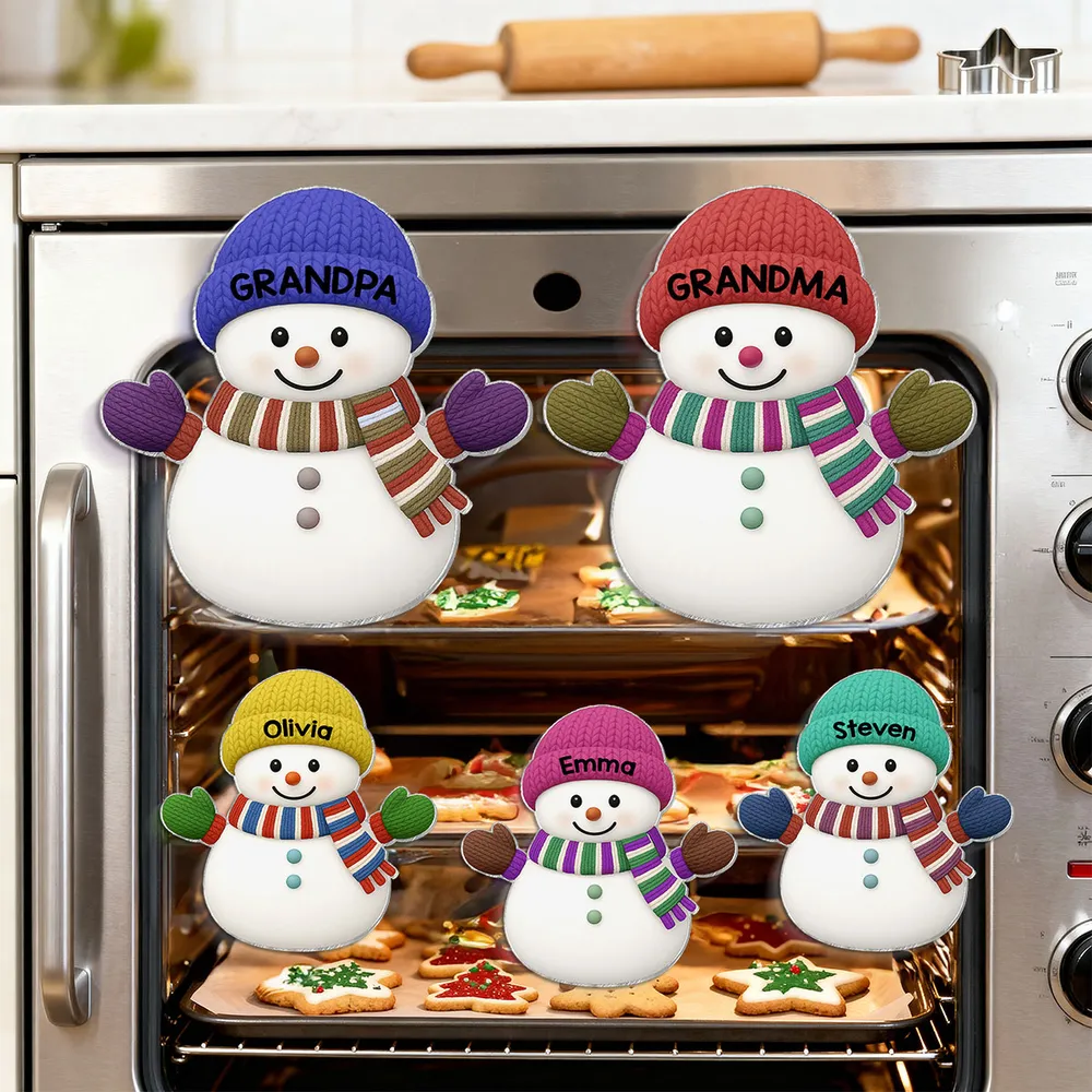 Acrylic Fridge Magnet Snowman Family Set | Festive Holiday Decoration, Perfect Gift for Grandparents and Family - Image 7