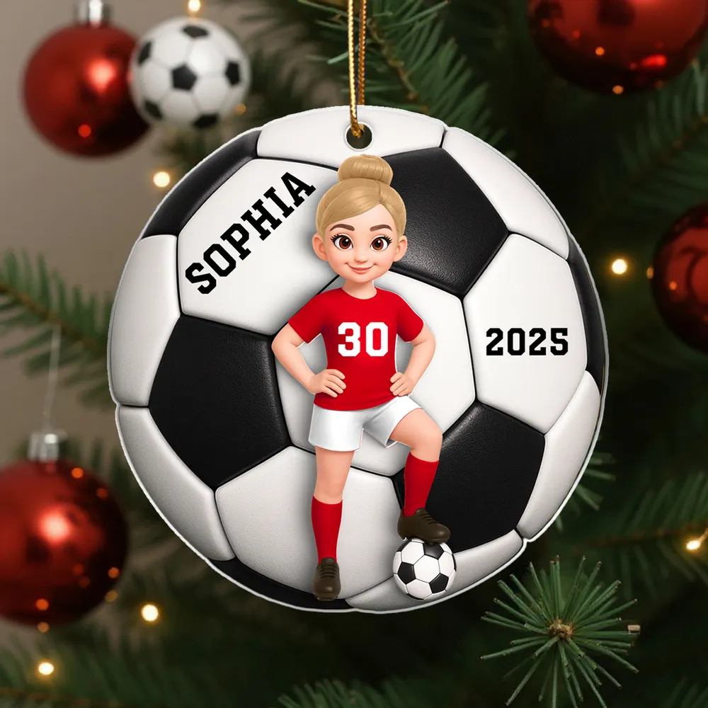Soccer Acrylic Ornament with Dynamic Design – A Thoughtful Gift for Sports Fans and Kids - Image 4