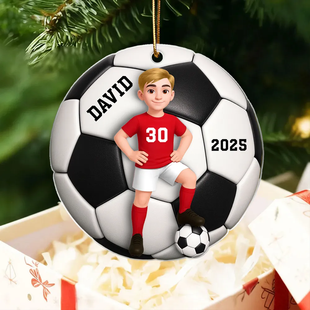 Soccer Acrylic Ornament with Dynamic Design – A Thoughtful Gift for Sports Fans and Kids - Image 6