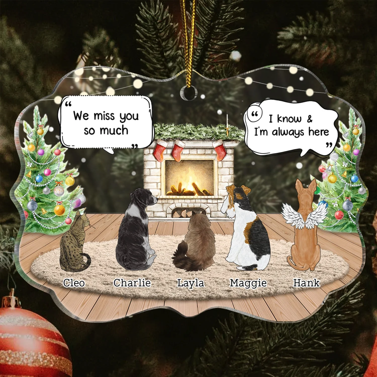 Pet Memory Acrylic Ornament – Heavenly Pets Theme, Perfect Memorial for Beloved Pets - Image 6