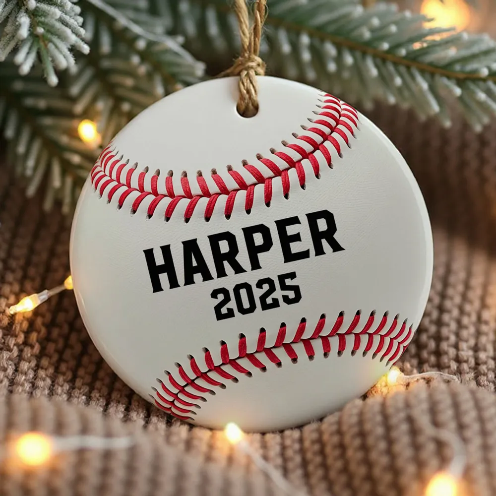 Sports Ball Ceramic Ornament – Vibrant and Gift-Ready Design with Clear Print and Textured Finish, Perfect Gift for Sports Lovers - Image 4