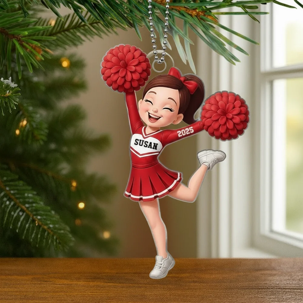Acrylic Cheerleader Ornament - Personalized Gift