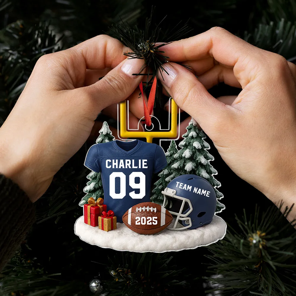 American Football Acrylic Ornament – Perfect Holiday Gift for Football Lovers, Football Team - Image 8