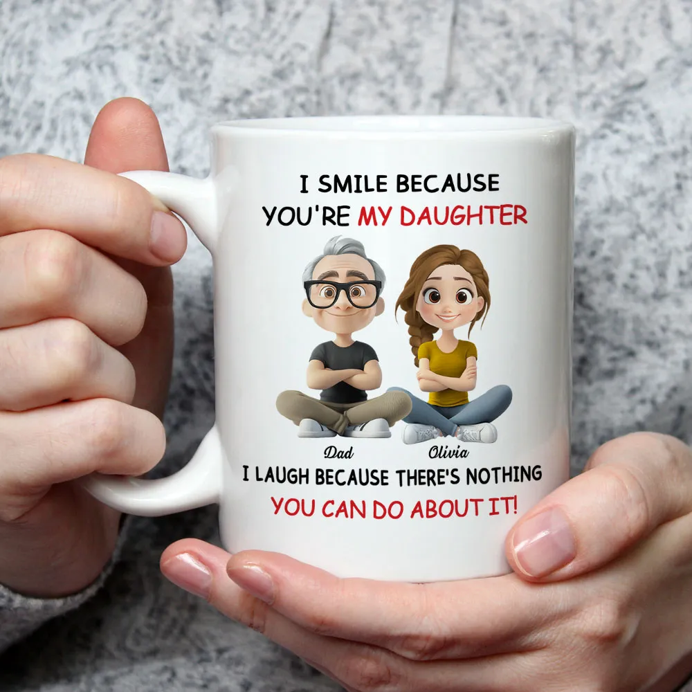 Mug with Mother–Daughter Cartoon, playful message, gift-ready keepsake for coffee or tea, perfect gift for Mom from Daughter - Image 2