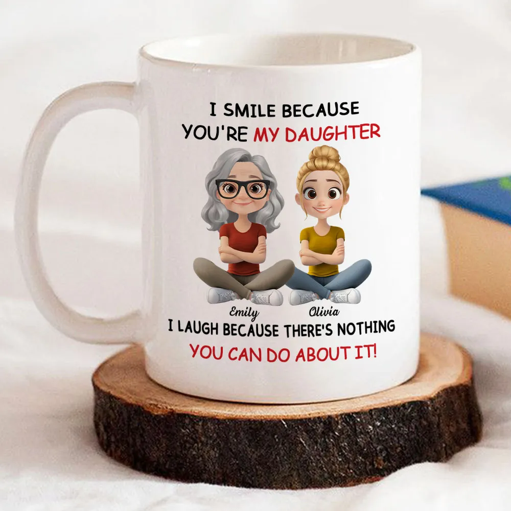 Mug with Mother–Daughter Cartoon, playful message, gift-ready keepsake for coffee or tea, perfect gift for Mom from Daughter - Image 3