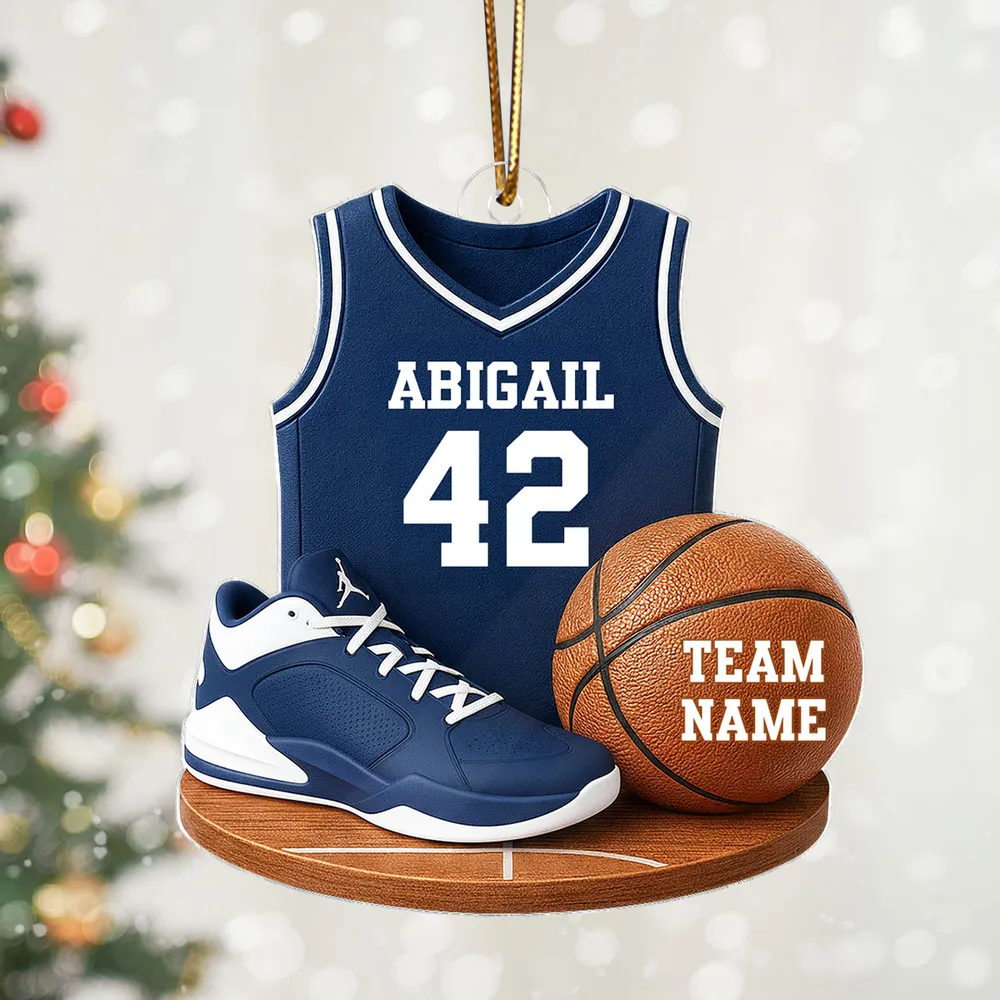 Basketball Jersey Acrylic Ornament – Custom Design, Perfect Gift for Sports Lovers - Image 3
