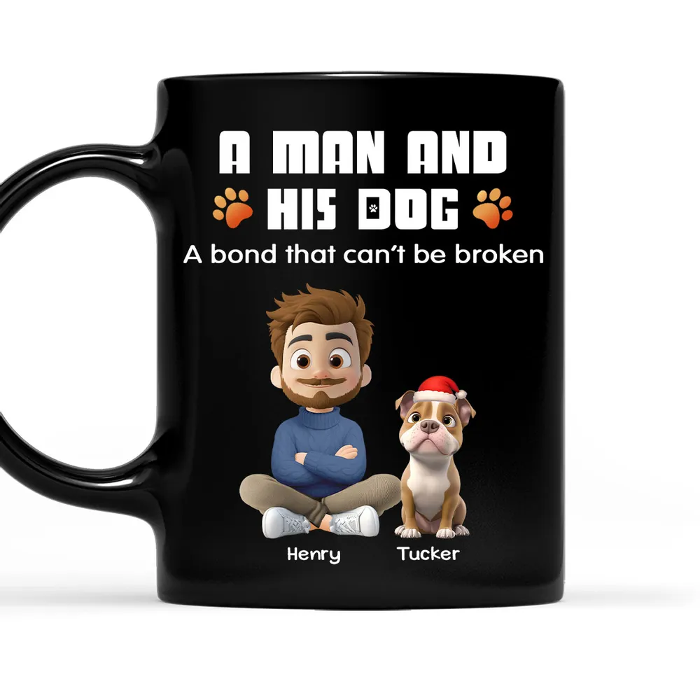 A Man and His Dog Full Color Mug β Heartwarming Companion Design, Perfect Gift for Dog Owners - Image 2