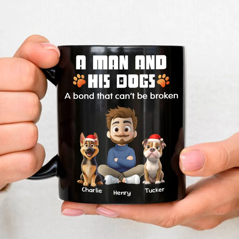 A Man and His Dog Full Color Mug β Heartwarming Companion Design, Perfect Gift for Dog Owners - Image 3