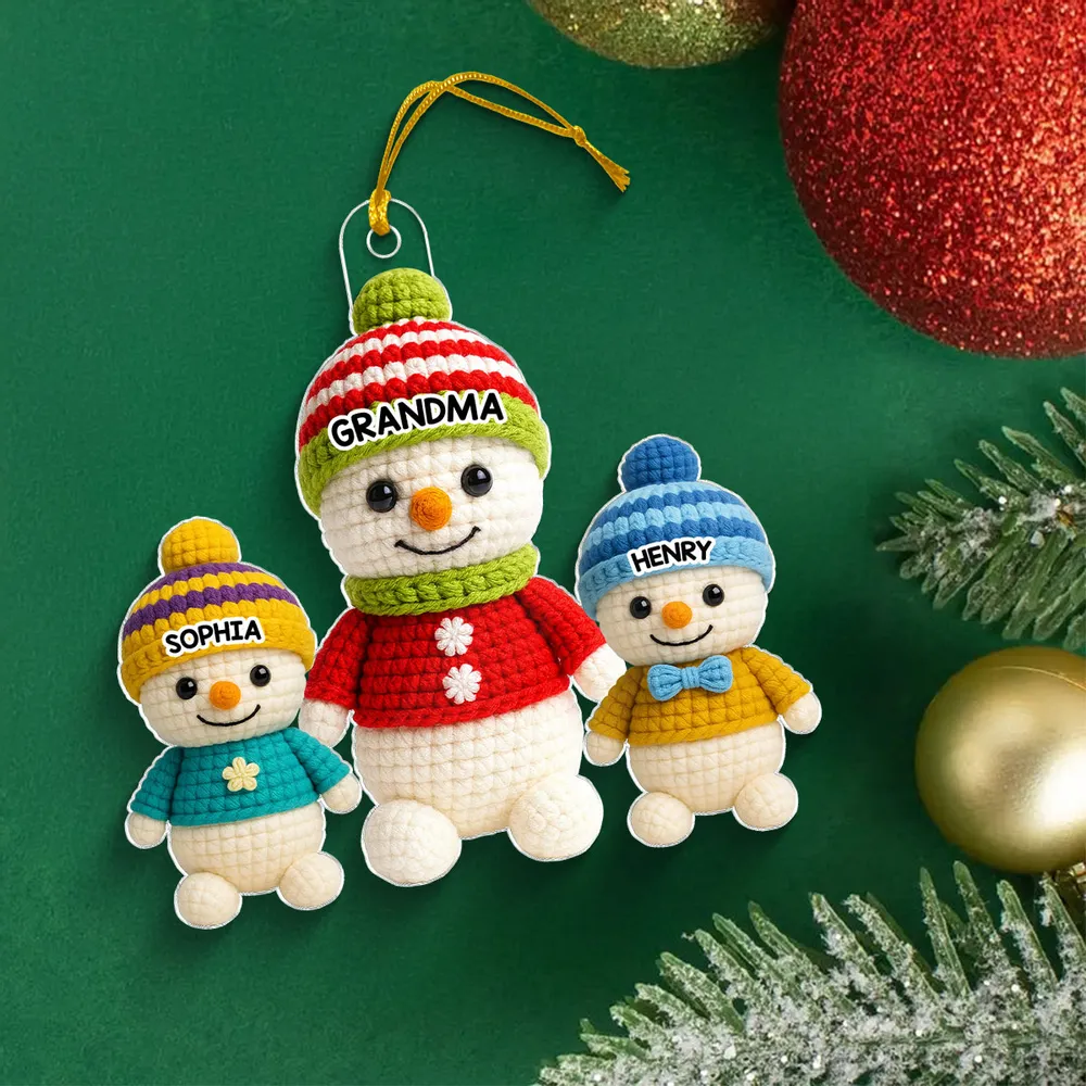 Acrylic Ornament with Snowman Family Design | Clear Printing & Premium Texture, Perfect Gift for Family & Christmas Tree Decoration - Image 9