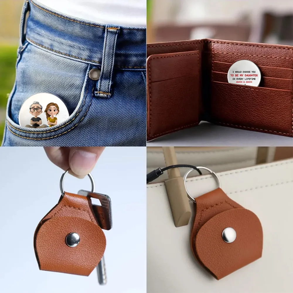 Father-to-Daughter Keychain with Sentimental Quote 'To Be My Daughter' - Image 3