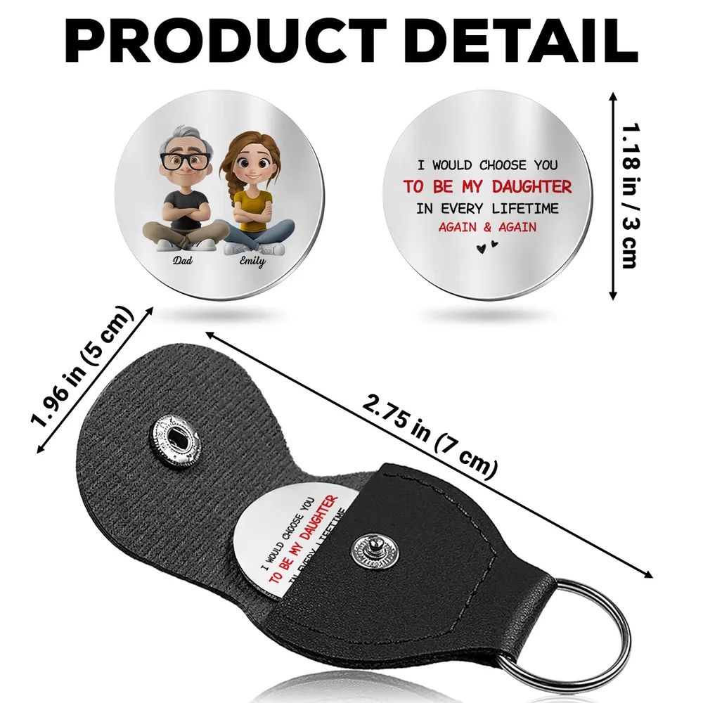 Father-to-Daughter Keychain with Sentimental Quote 'To Be My Daughter' - Image 4