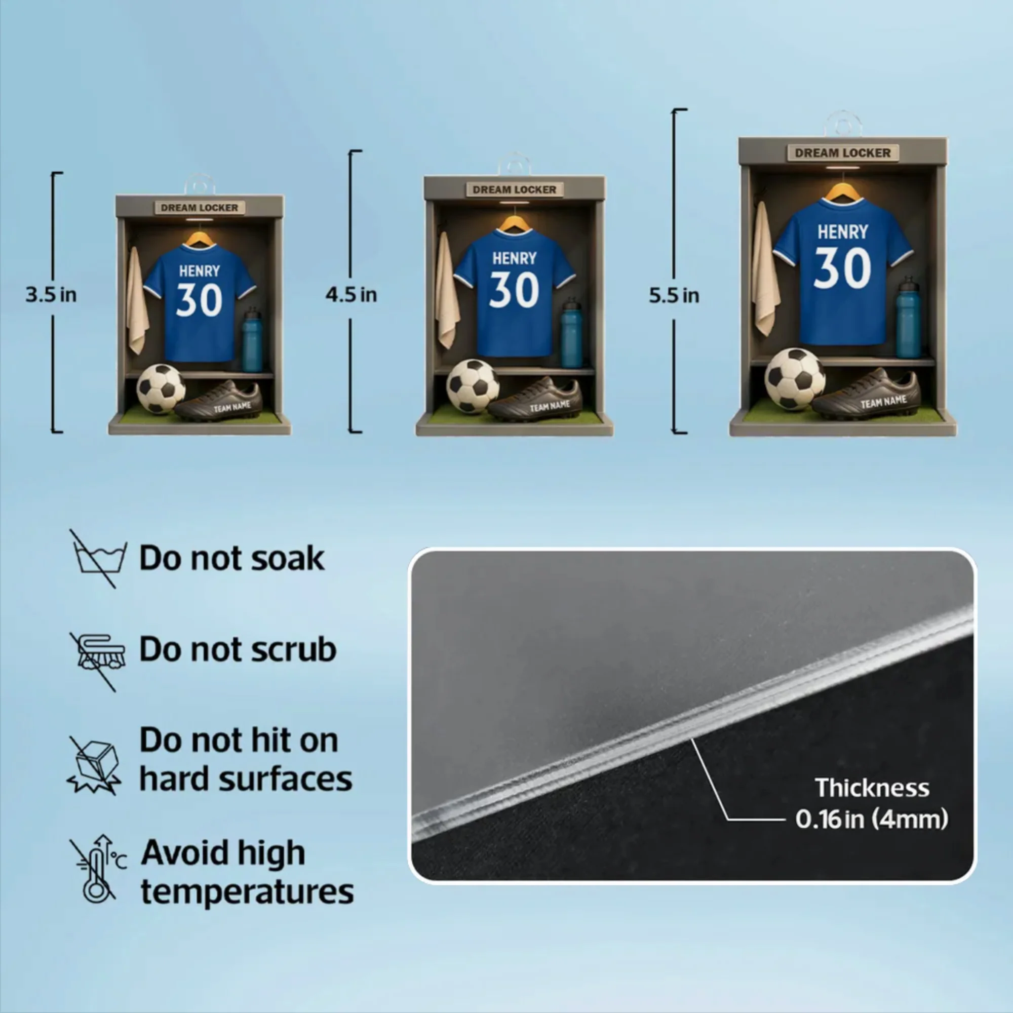 Soccer Locker Acrylic Ornament – Perfect Holiday Gift for Soccer Lovers & Players - Image 4