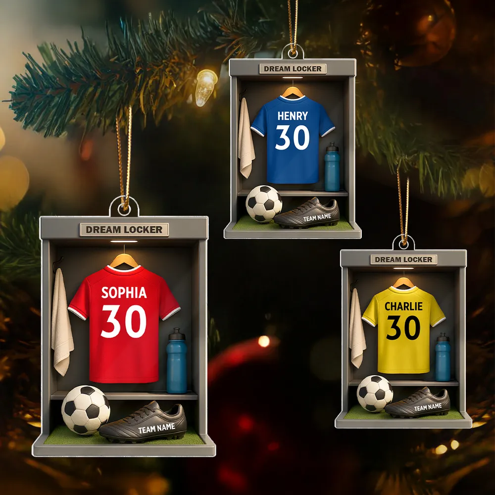 Soccer Locker Acrylic Ornament – Perfect Holiday Gift for Soccer Lovers & Players - Image 6