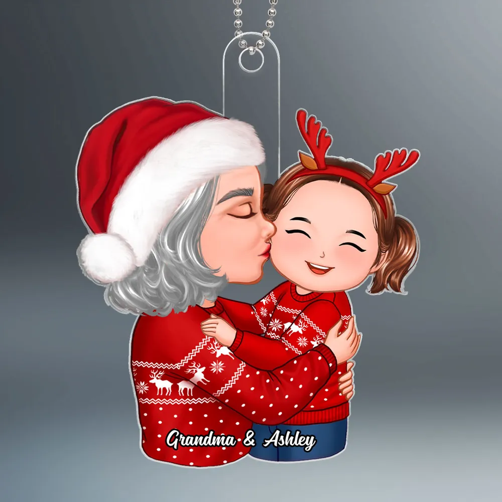 Grandma & Granddaughter Acrylic Ornament Gift for Christmas - Image 2