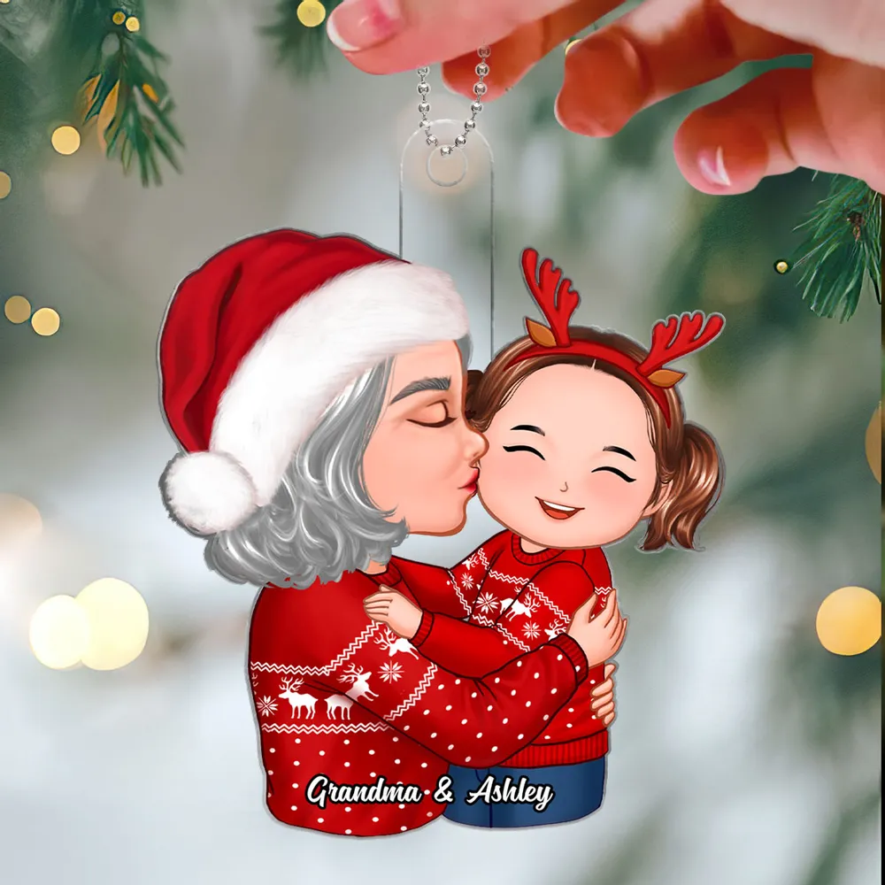 Grandma & Granddaughter Acrylic Ornament Gift for Christmas - Image 3