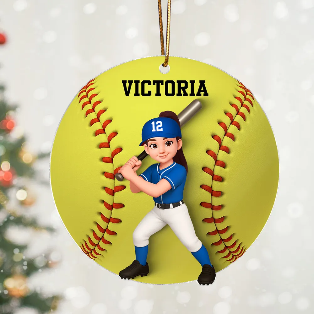 Custom Baseball Player Acrylic Ornament β Personalized Christmas Gift for Baseball Lovers & Teammates - Image 4