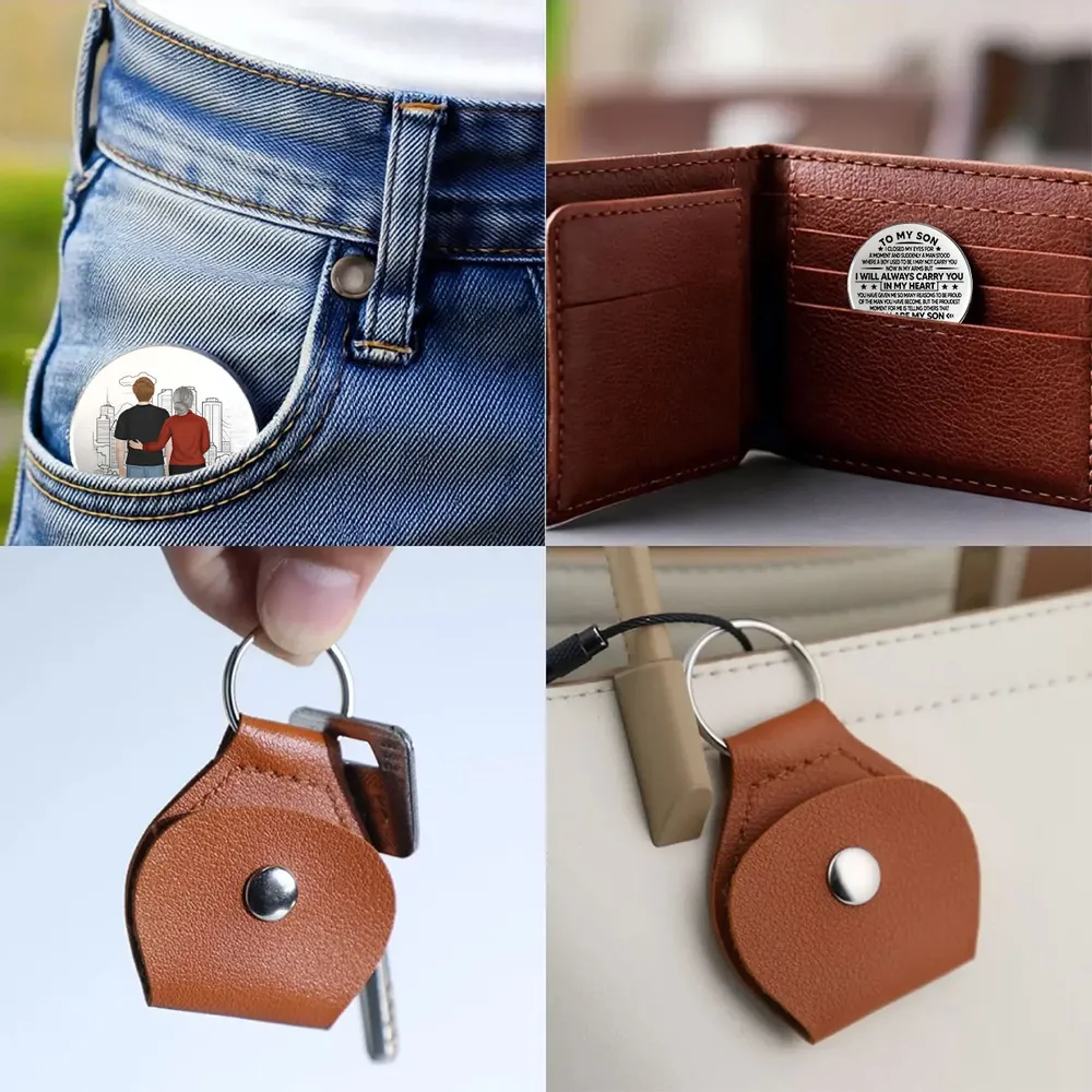 Pocket Hug from Mom to Son – Heartfelt Engraved Message, Perfect Gift of Love and Pride for Son - Image 5