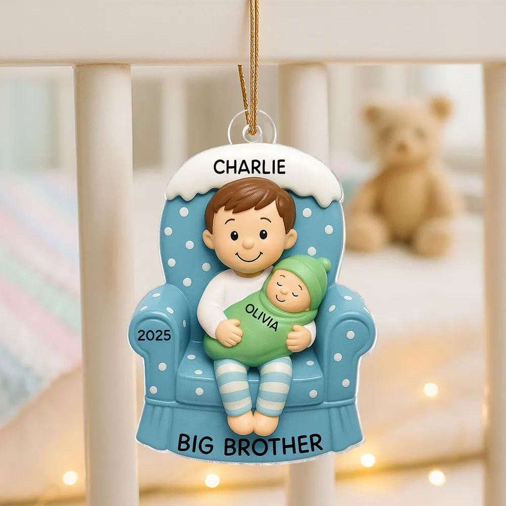 Custom Acrylic Ornament for Big Brother & Sister Gift - Image 10