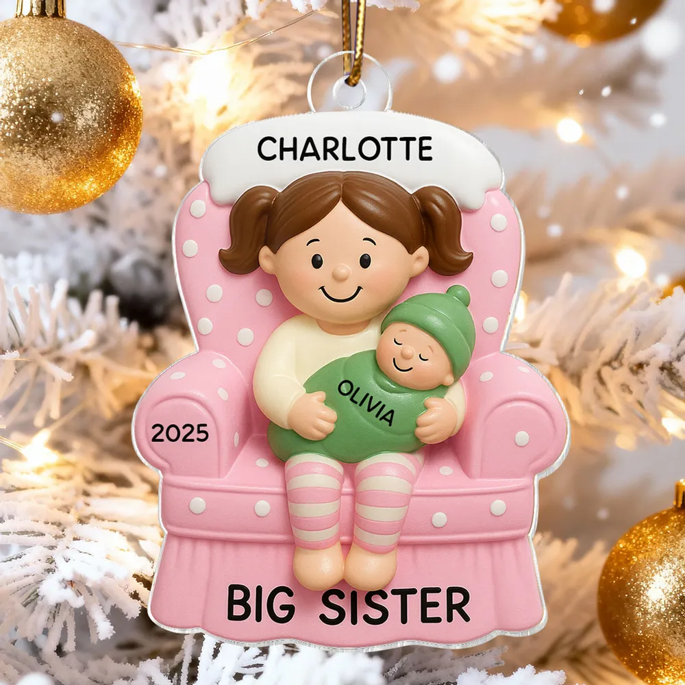 Custom Acrylic Ornament for Big Brother & Sister Gift - Image 11