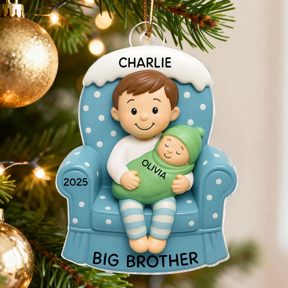 Custom Acrylic Ornament for Big Brother & Sister Gift - Image 12