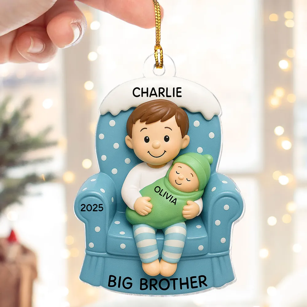 Custom Acrylic Ornament for Big Brother & Sister Gift - Image 13