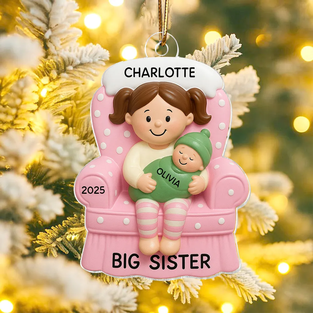 Custom Acrylic Ornament for Big Brother & Sister Gift - Image 2