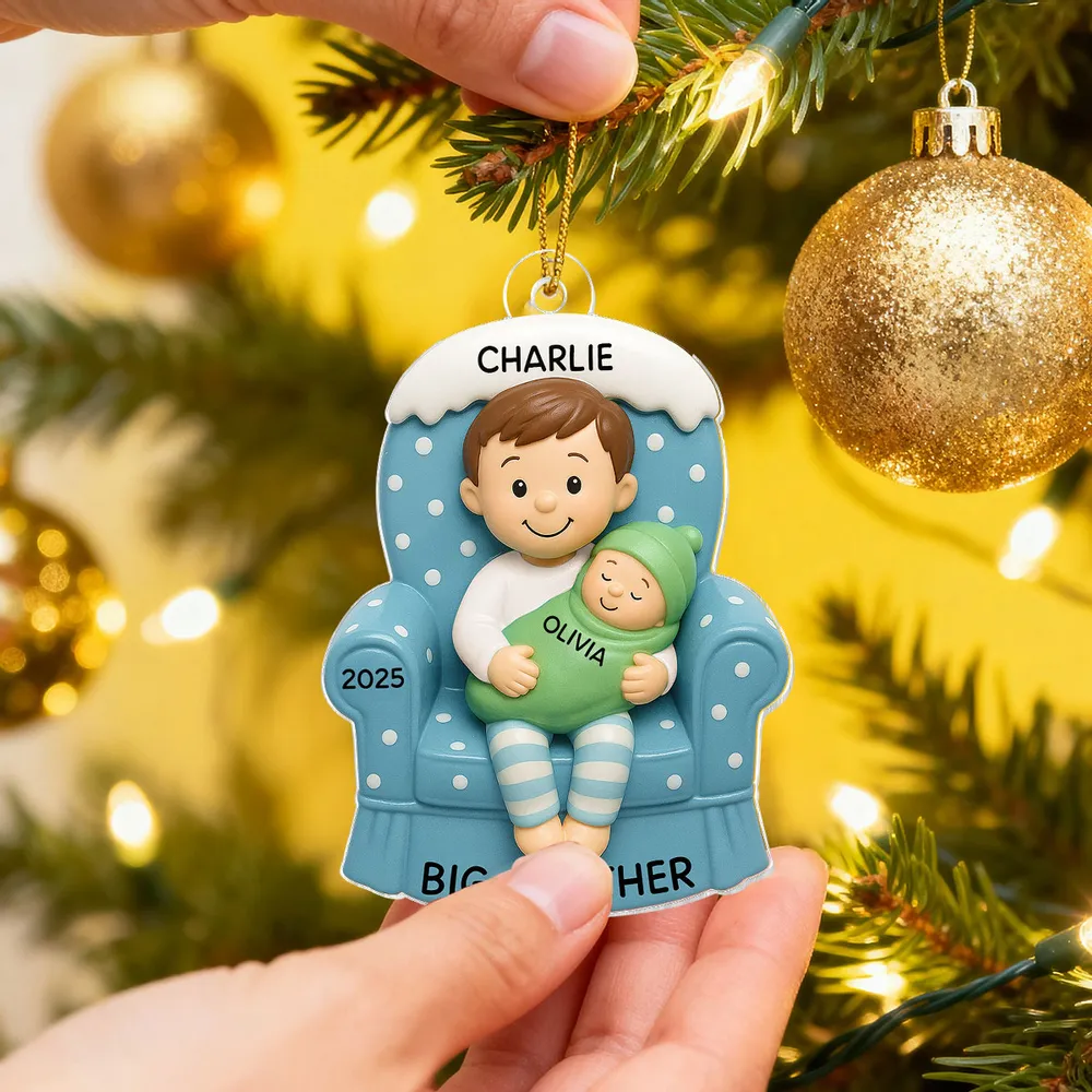 Custom Acrylic Ornament for Big Brother & Sister Gift - Image 6