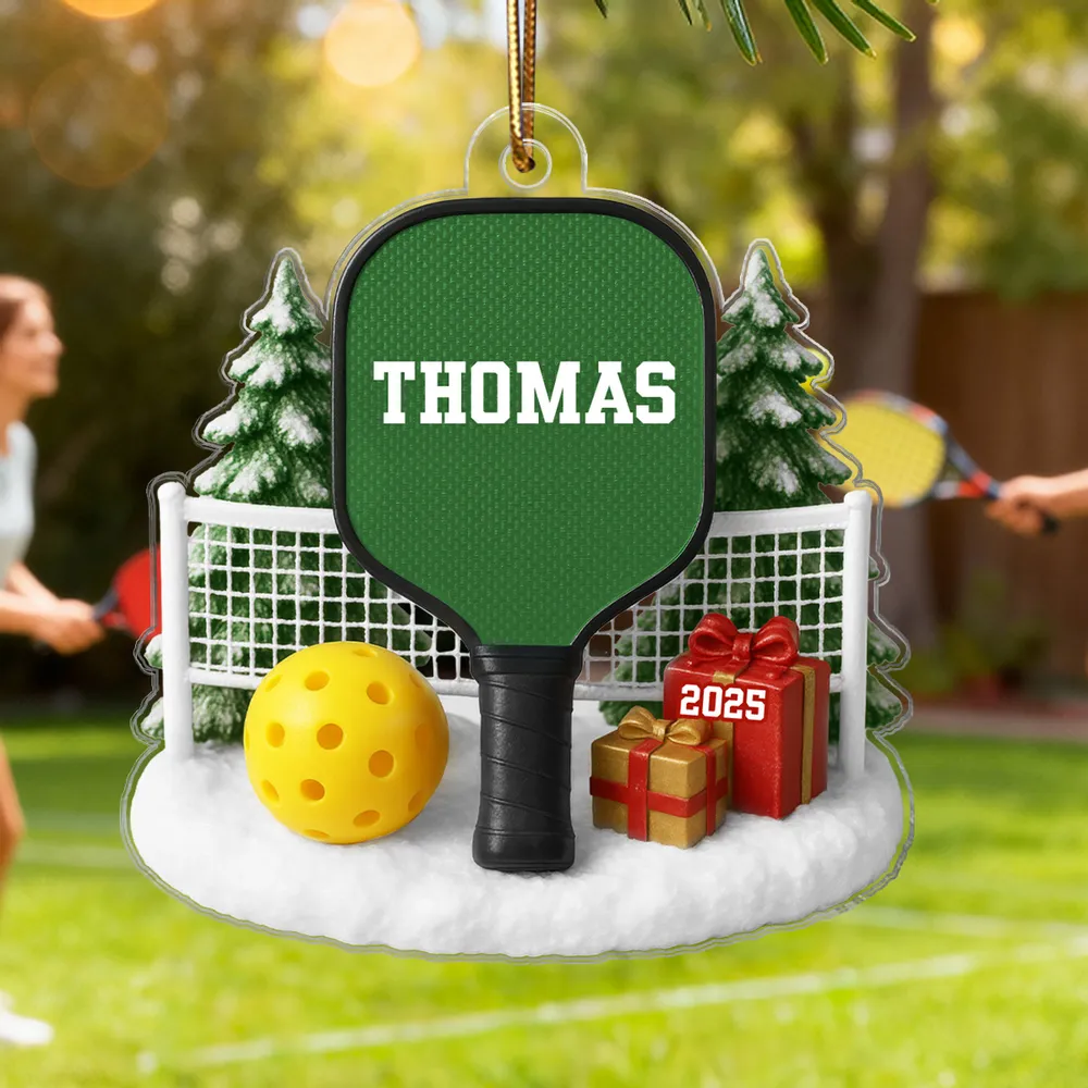 Acrylic Ornament with Pickleball Paddle Design | Clear Printing & Premium Texture, Perfect Gift for Sports Lovers - Image 3