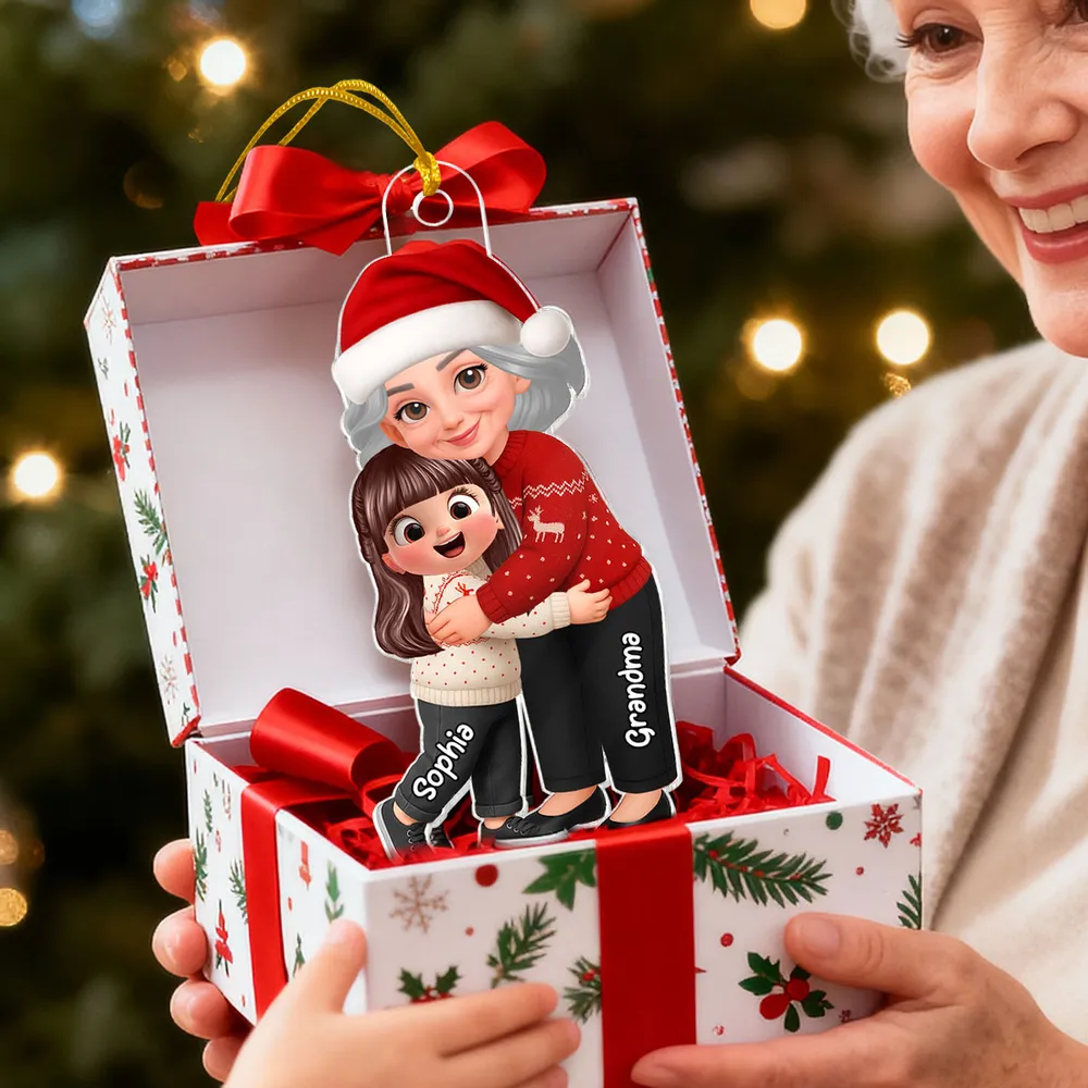 Christmas Grandma & Grandchild Acrylic Ornament β Heartwarming Family Decoration, Perfect Gift for Grandparents - Image 6