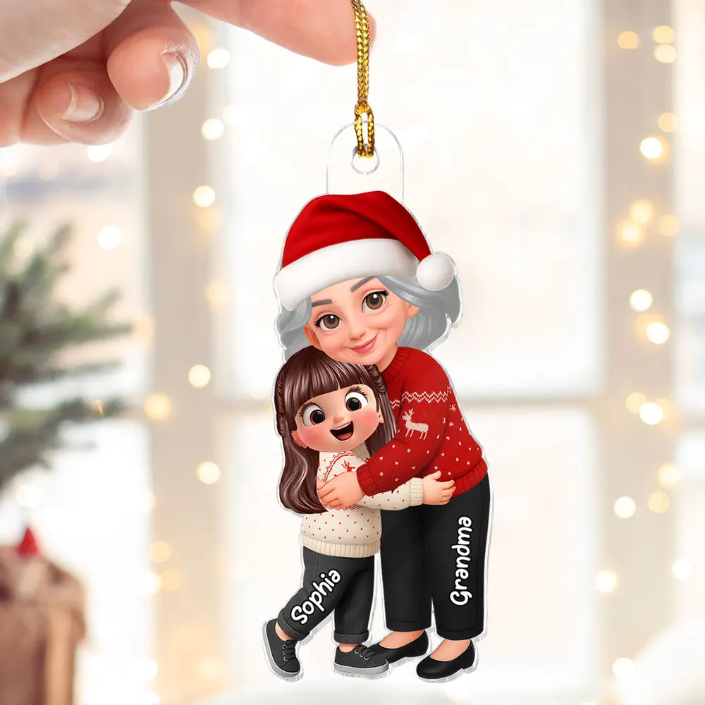 Christmas Grandma & Grandchild Acrylic Ornament β Heartwarming Family Decoration, Perfect Gift for Grandparents - Image 7