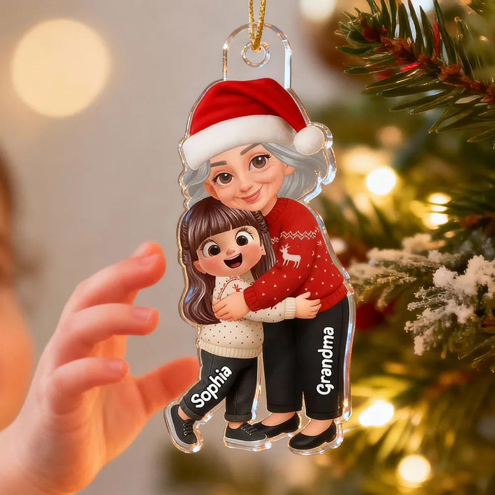 Christmas Grandma & Grandchild Acrylic Ornament β Heartwarming Family Decoration, Perfect Gift for Grandparents - Image 8
