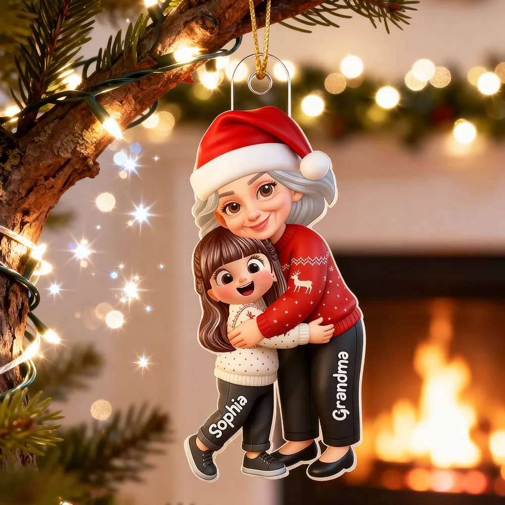 Christmas Grandma & Grandchild Acrylic Ornament β Heartwarming Family Decoration, Perfect Gift for Grandparents - Image 9