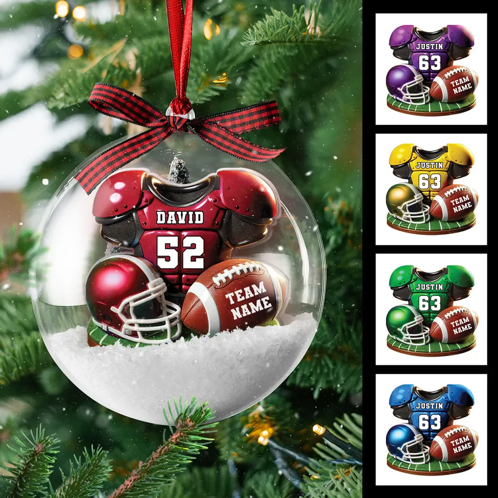Acrylic Snow Globe Ornament with 3D Christmas Tree Inside, Clear Holiday Hanging Decor, Creative Gift for Him, Kids, Friends & Sports Fans - Image 8