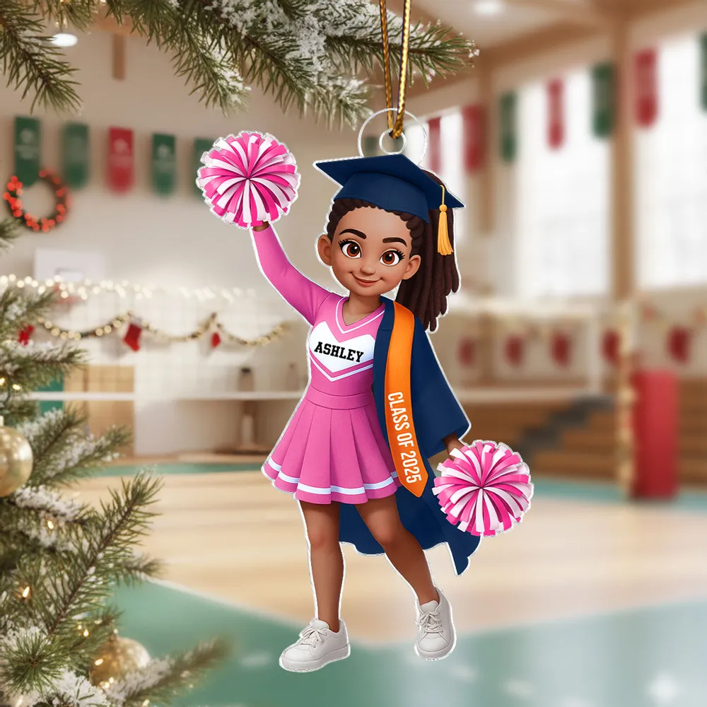 Senior Cheerleader Graduation - Personalized Acrylic Ornament - Image 3