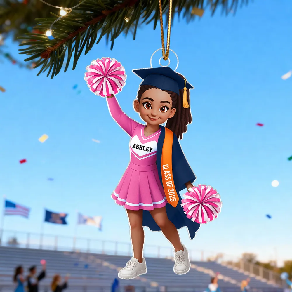 Senior Cheerleader Graduation - Personalized Acrylic Ornament - Image 8